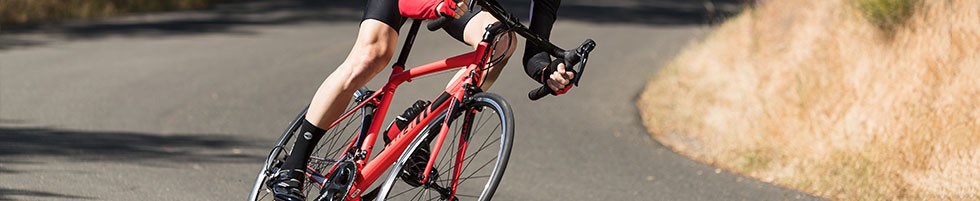 commuter riding his hybrid bike